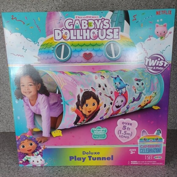 Tunnel Tent Gabby's Dollhouse Kids Fun Crawling Tunnel Toy - Picture 1 of 5